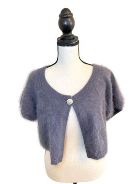 Y2K Express Design Studio gray bolero sweater, 80% Angora